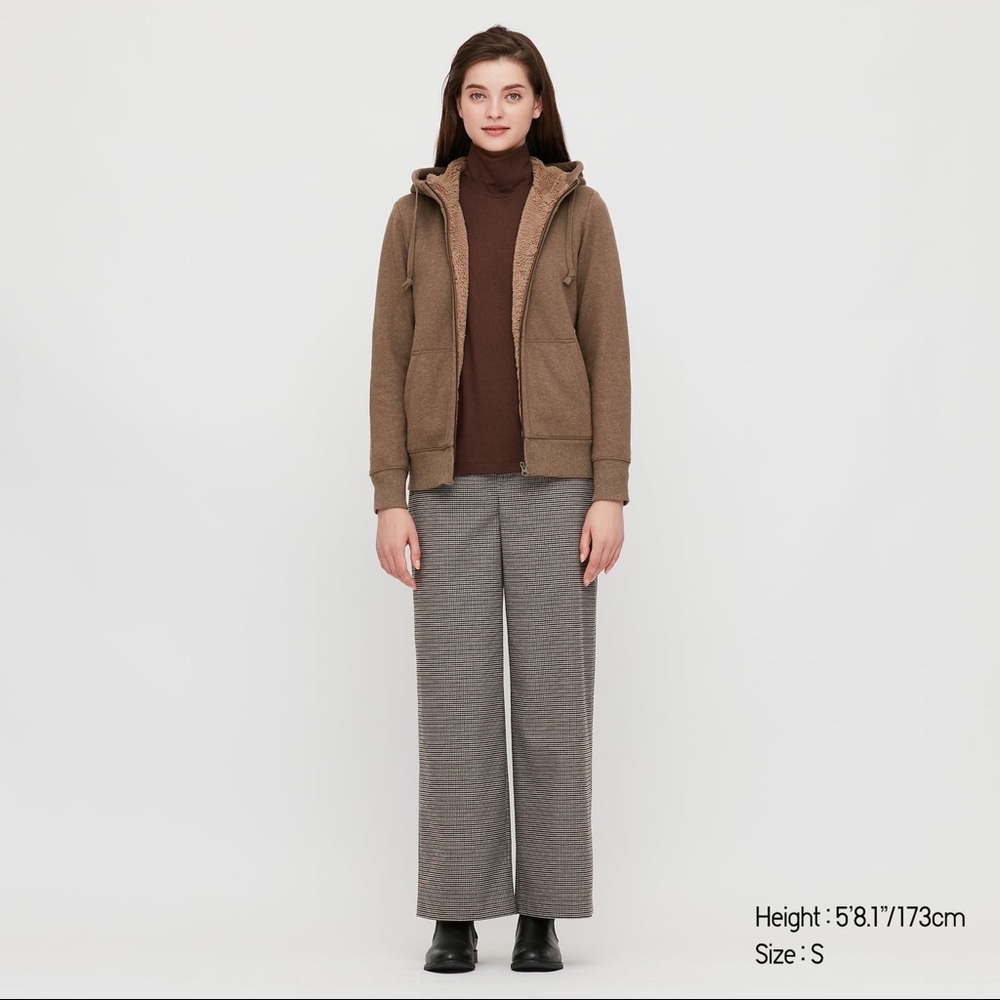 Black UNIQLO Pile Lined Hoodie